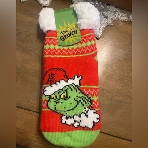 Grinch slipper socks